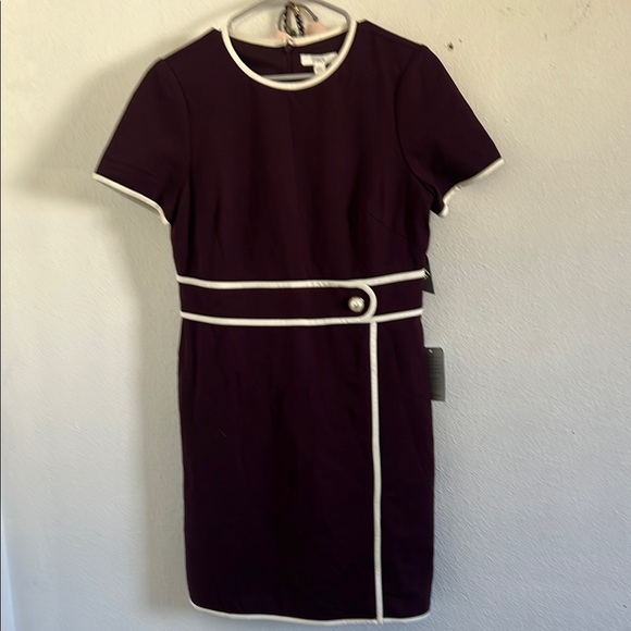 1901 Dresses & Skirts - 1901 Purple and White Mini Dress